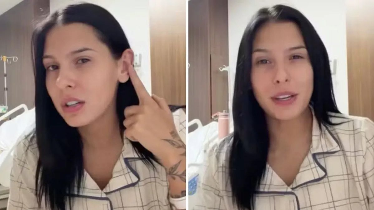 Ana Castela nos bastidores.