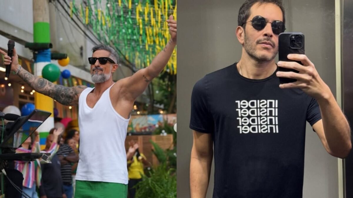 Marcos Mion e o humorista Bento Ribeiro em imagens públicas