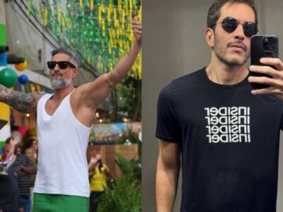 Marcos Mion e o humorista Bento Ribeiro em imagens públicas