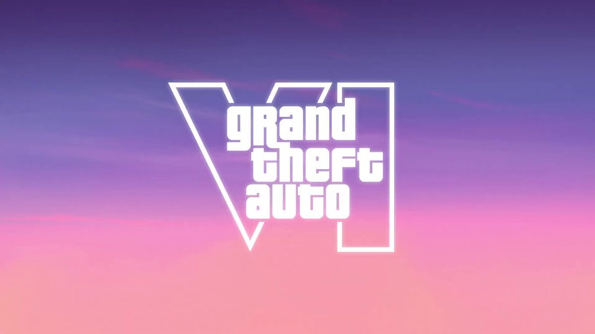 O logotipo de Grand Theft Auto VI, revelado no primeiro trailer, em dezembro de 2023.