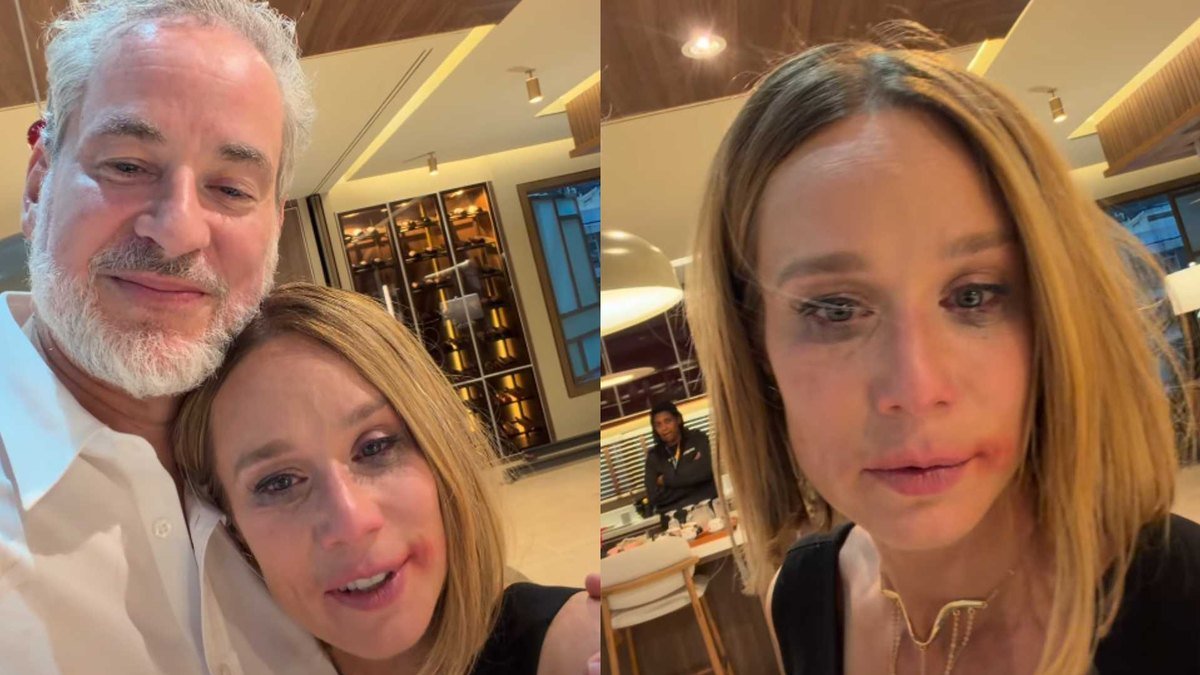Mariana Ximenes e Dan Stulbach nos bastidores.