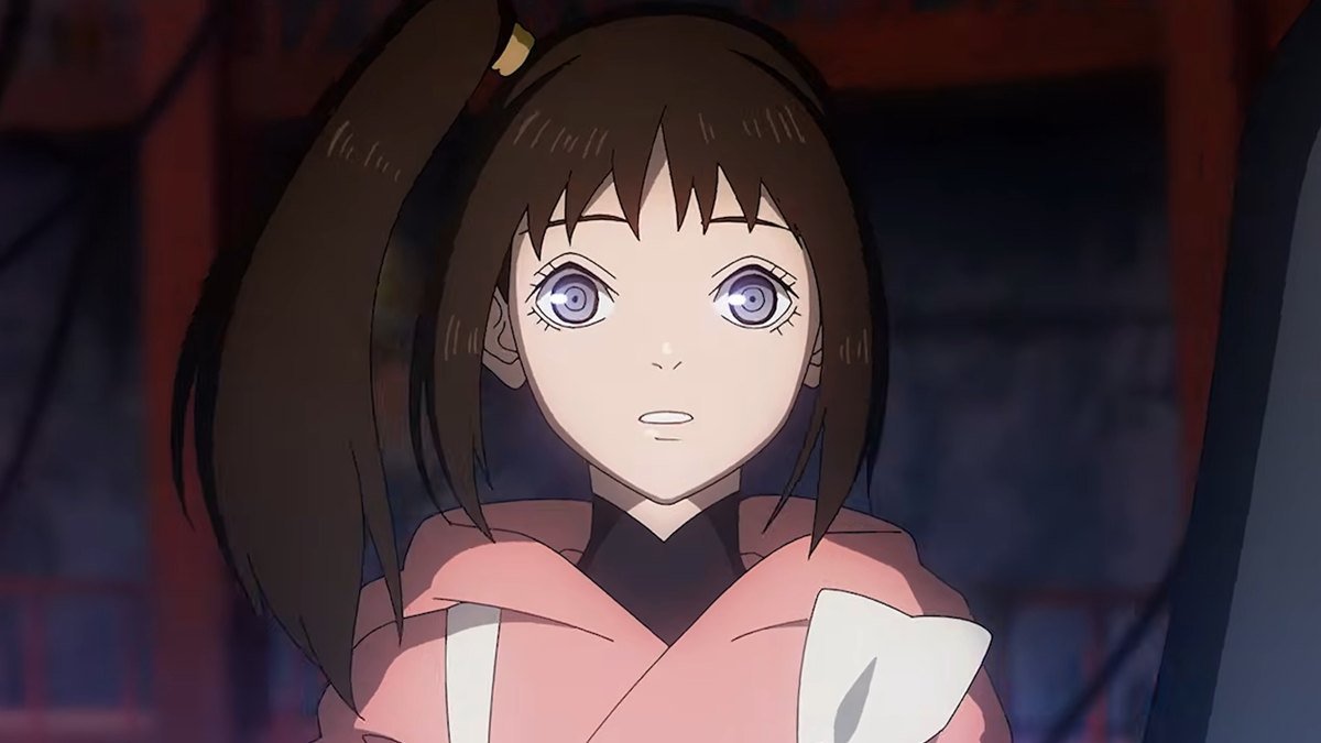 Kara, a protagonista do anime, em close.