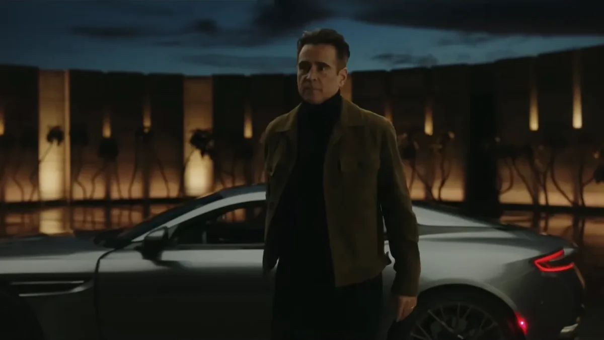 Colin Farrell no teaser do clipe de Patient Zero. Reprodução/YouTube